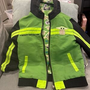 Kids' Green Star Wars "The Child" Hoodie Jacket - Baby Yoda reversible Design